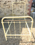 french antique single iron and brass  bed